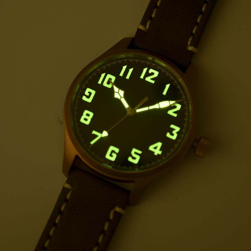 42mm Bronze Pilot NH38 Automatic Mechanical Watch B2006B