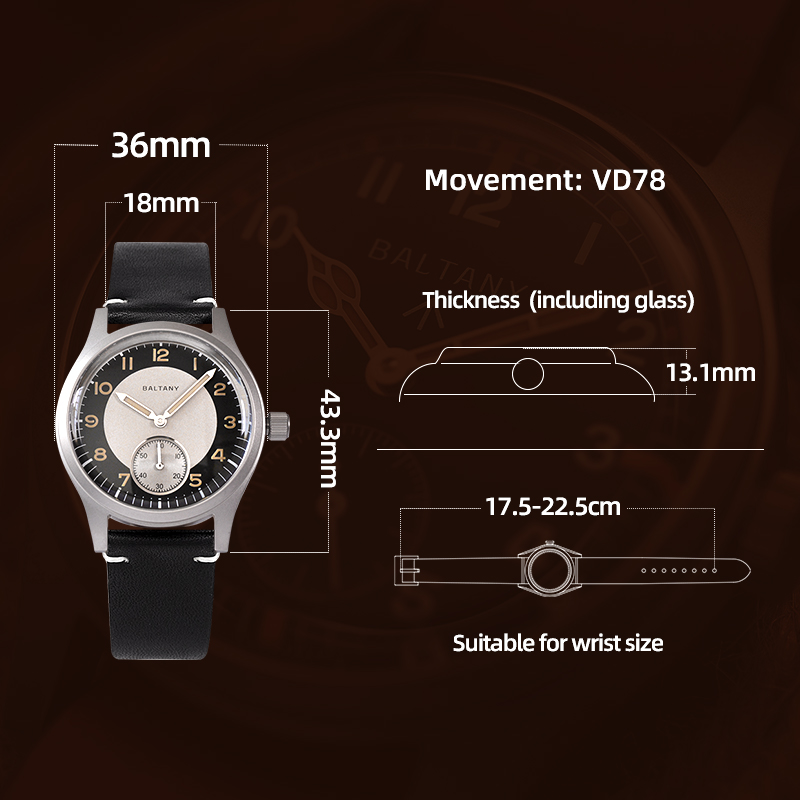 baltany tuxedo watch S2027