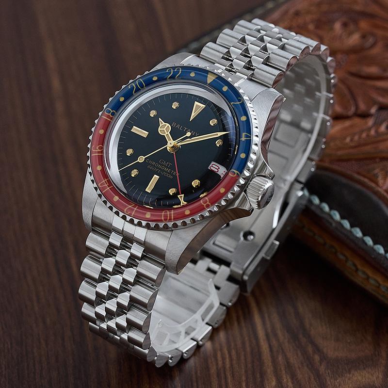 Baltany 1957s GMT Master Homage Vintage Watch Replacement S6074